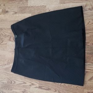 (12) Mantles Striped Midi Skirt Business Office Workwear Formal Black Tie